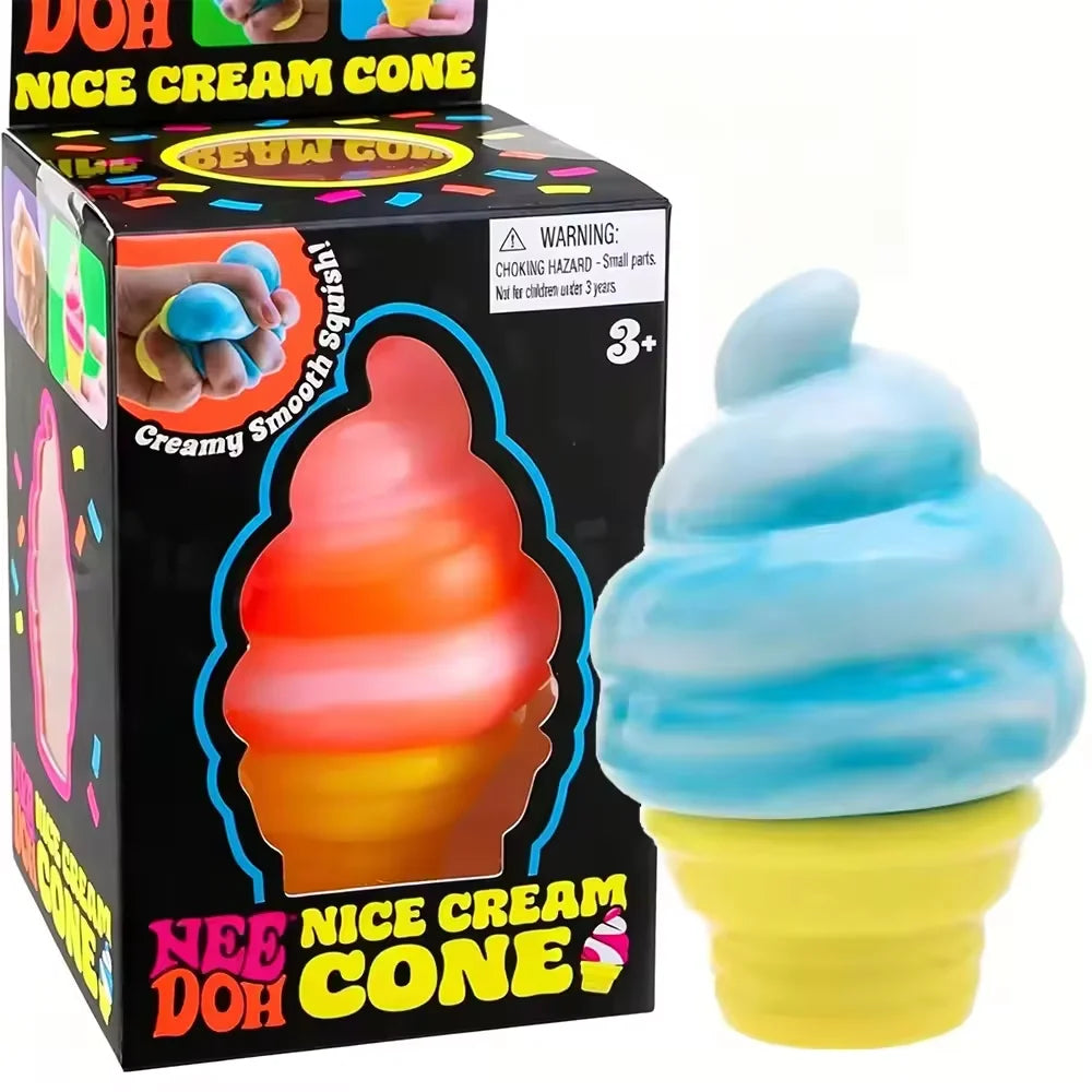 NeeDoh Nice Cube By Schylling Sensory Squeeze Toy Ice Cream Color Squishy