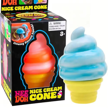 NeeDoh Nice Cube By Schylling Sensory Squeeze Toy Ice Cream Color Squishy